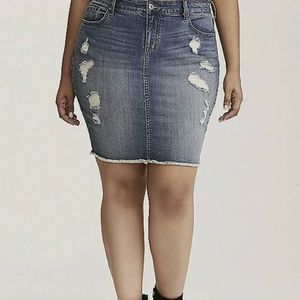 Torrid Size 18 Denim Mini Skirt